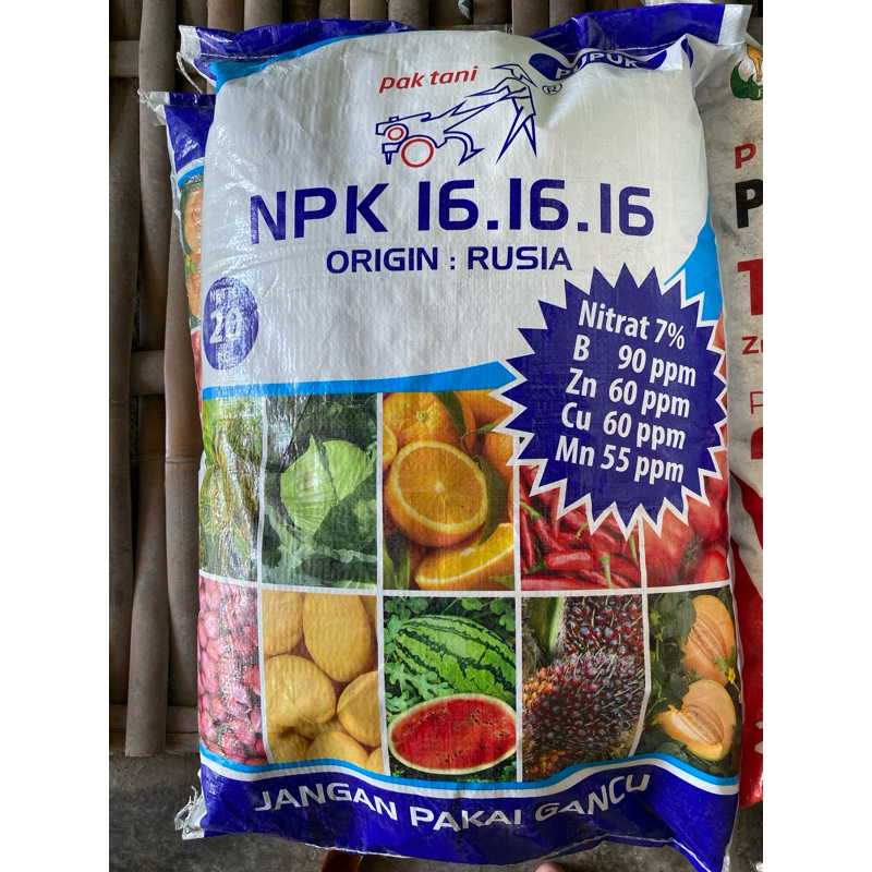 NPK 16-16-16 pak tani kemasan 20KG ASLI / NPK 16 Pak Tani 20kg