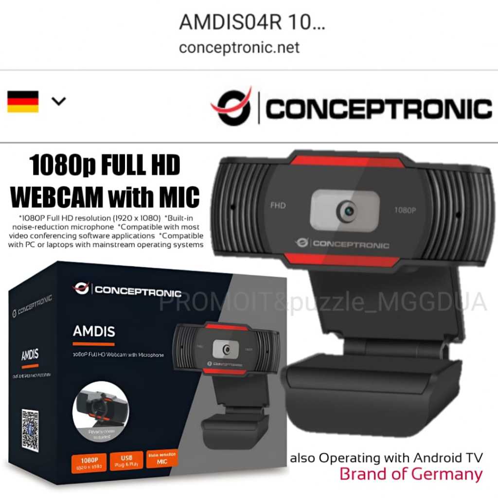 WEBCAM HD 1080p B21 PRO With Mic