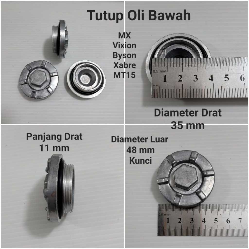 Baut Tutup Oli Bawah, Buangan Oli Sepeda Motor YAMAHA Jupiter MX, Vixion, Byson, MT15