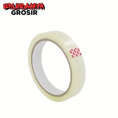 

ERLINDAJAYAGROSIR Lakban Clear Lucky Tape Isolasi Bening 1 inch 24 mm