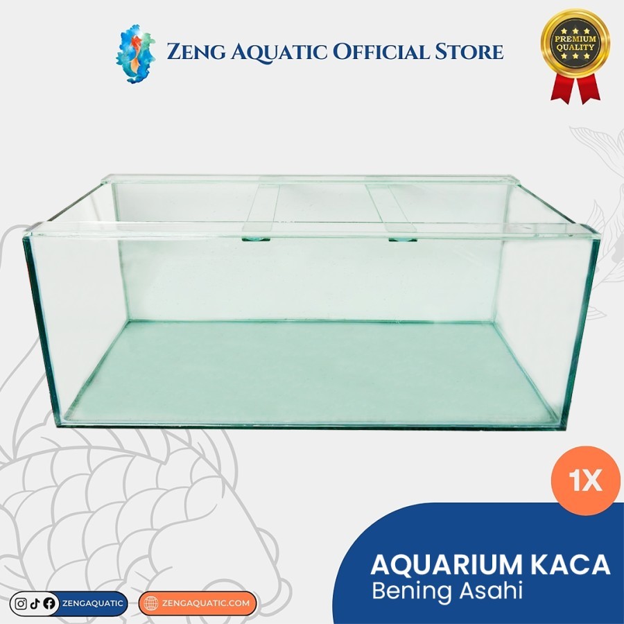 Aquarium Kaca Bening Asahi Non Tempered Kaca Tebal 5Mm 10Mm 12Mm Custom Ukuran Air Tawar & Laut by Z