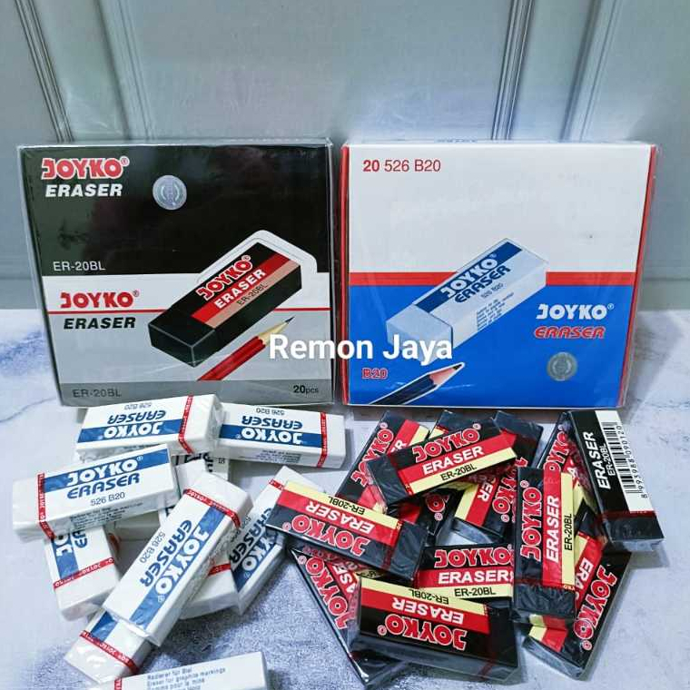 

( ISI 10 / 5 PCS ) Penghapus Putih hitam Besar Joyko