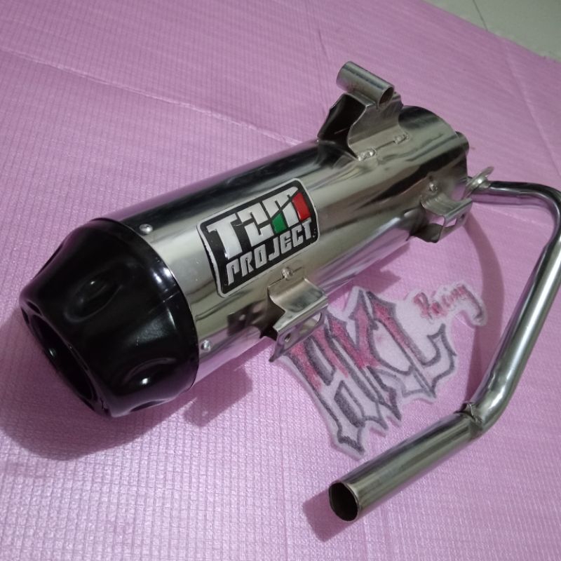 Knalpot bobokan Tzm chrome Motor Vario (110 karbu,110 fi/LED,110 Tecno/CBS,Vario 150 old/new,Vario 1