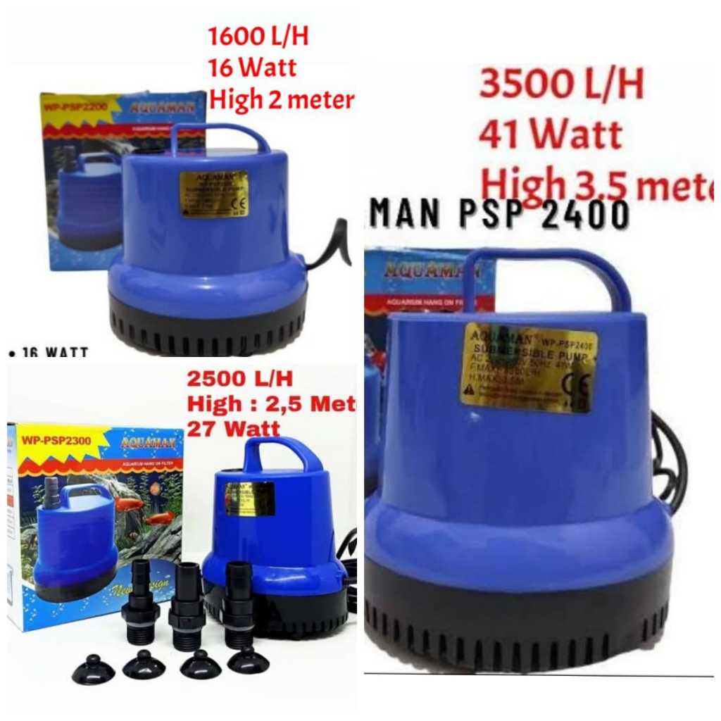 Mesin Pompa Celup PENGUIN AQUAMAN WP 2200 2300 2400 Filter Bawah Aquarium Aquascape Air Terjun Kolam