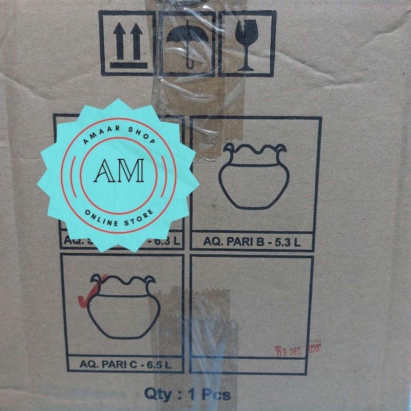 AQUARIUM KACA BULAT 6.5LITER / AQUARIUM BULAT 6.5LTR / FISH BOWL 6.5 LITER / AQUARIUM TOPLES 6.5 LIT