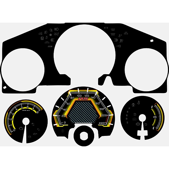 Custom Speedometer Mobil Jazz GE 8 Yellow Series