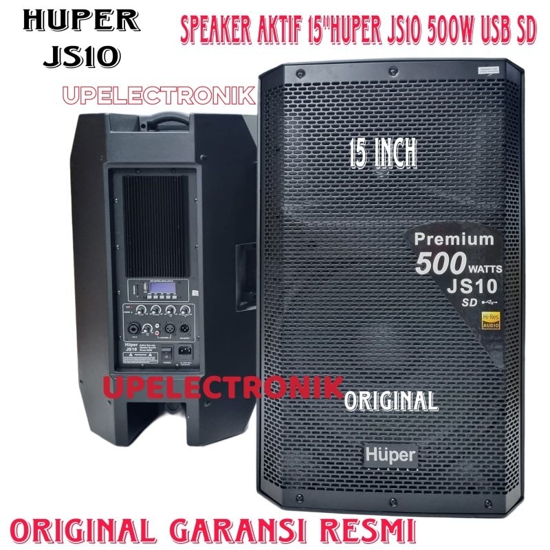 HUPER JS10 SPEAKER AKTIF HUPER JS10 500W ORI BONUS BLUETHOOTH COLOK SATUAN