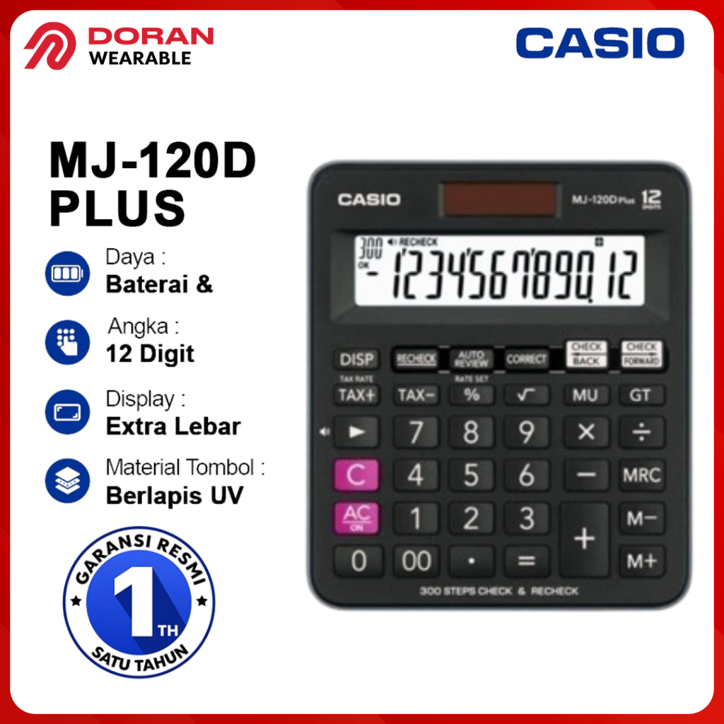 

Kalkulator Casio MJ-120D Plus | Casio MJ-120DPlus Correct & Check - Garansi 1 Tahun