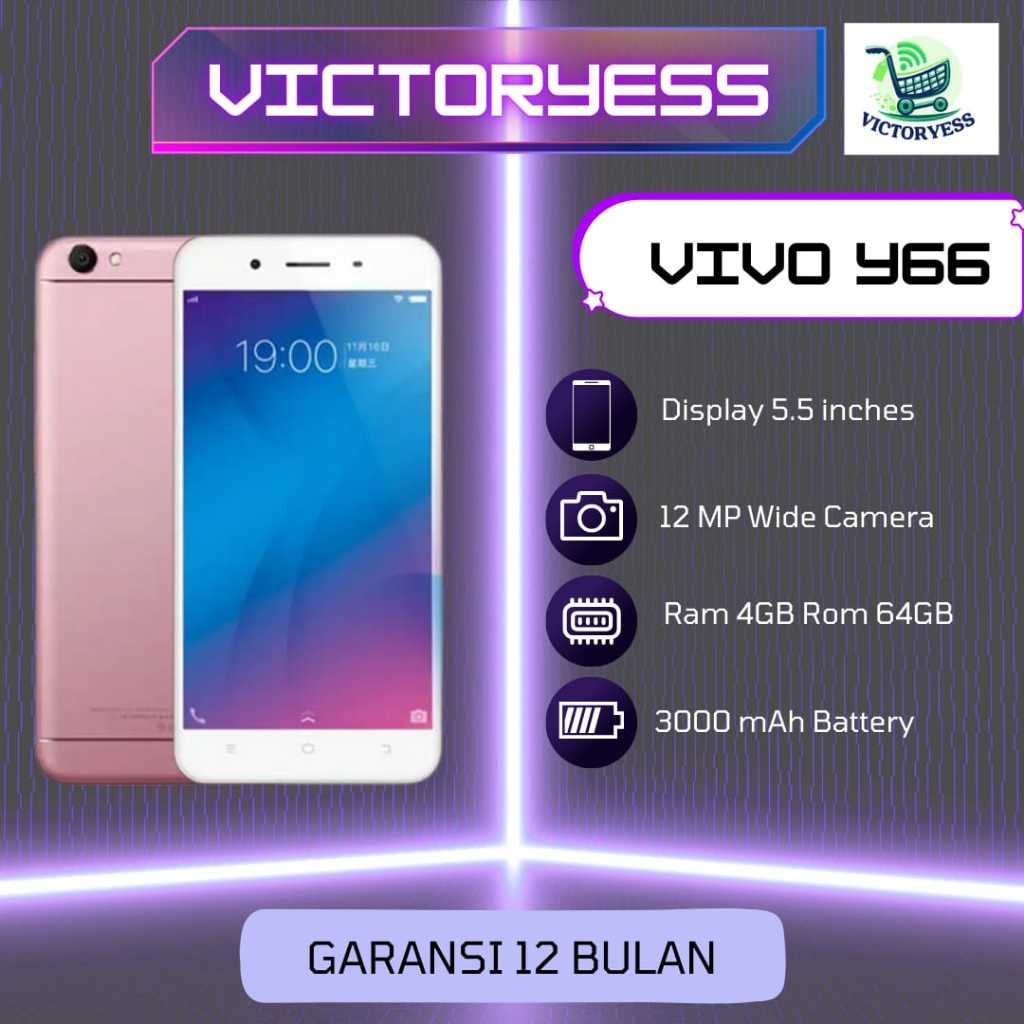 VIVO Y66 RAM 4/64GB GARANSI 12 BULAN