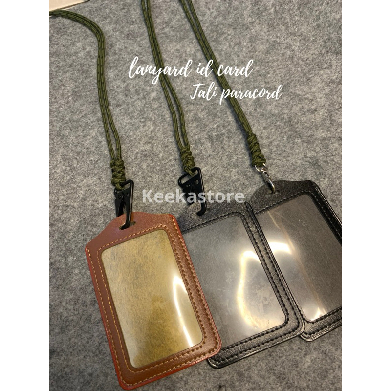 

Lanyard id card tali paracord panjang bisa disesuaikan