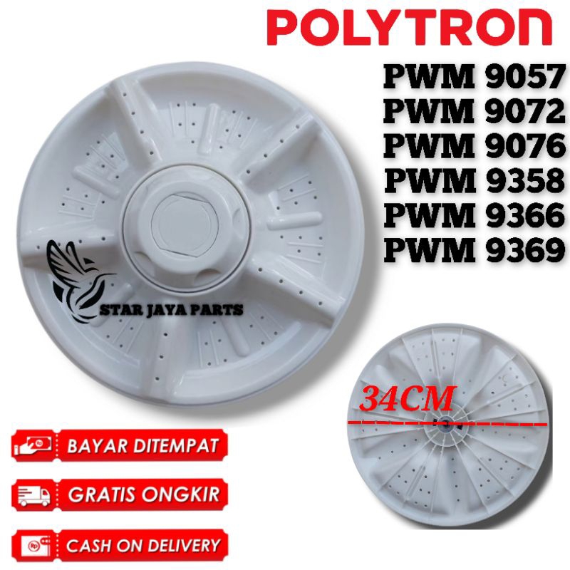 Pulsator POLYTRON 9 KG PWM 9057 9072 9076 9358 9396 Pulsator Mesin Cuci Polytron 2 Tabung