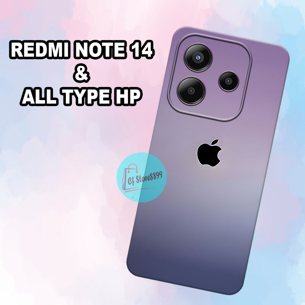 (CFS43) Softcase procamera  untuk Hp REDMI NOTE 14 Motif iphonee/Case REDMI NOTE 14   bahan karet le