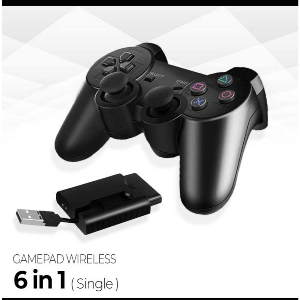 Gamepad joystick stik gamepad wireless 6in1 single gamepad 1 buah