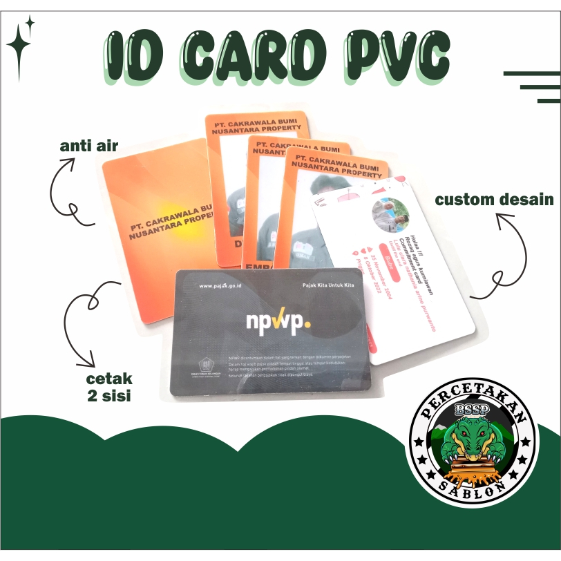 

CETAK KARTU NAMA / ID CARD BAHAN PVC ANTI AIR TEBAL CETAK 2 SISI