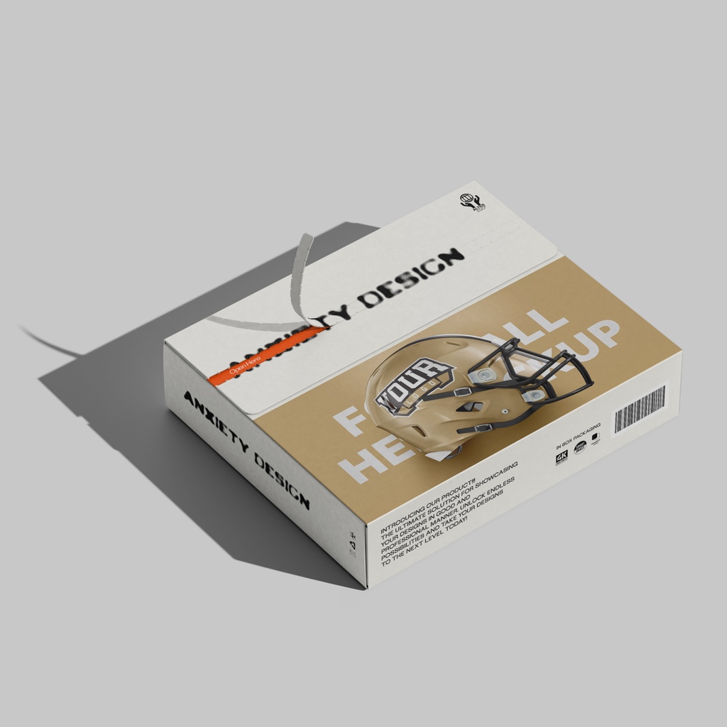 Ultra Realistic Riddell 360 Helmet 3 Views Mockup