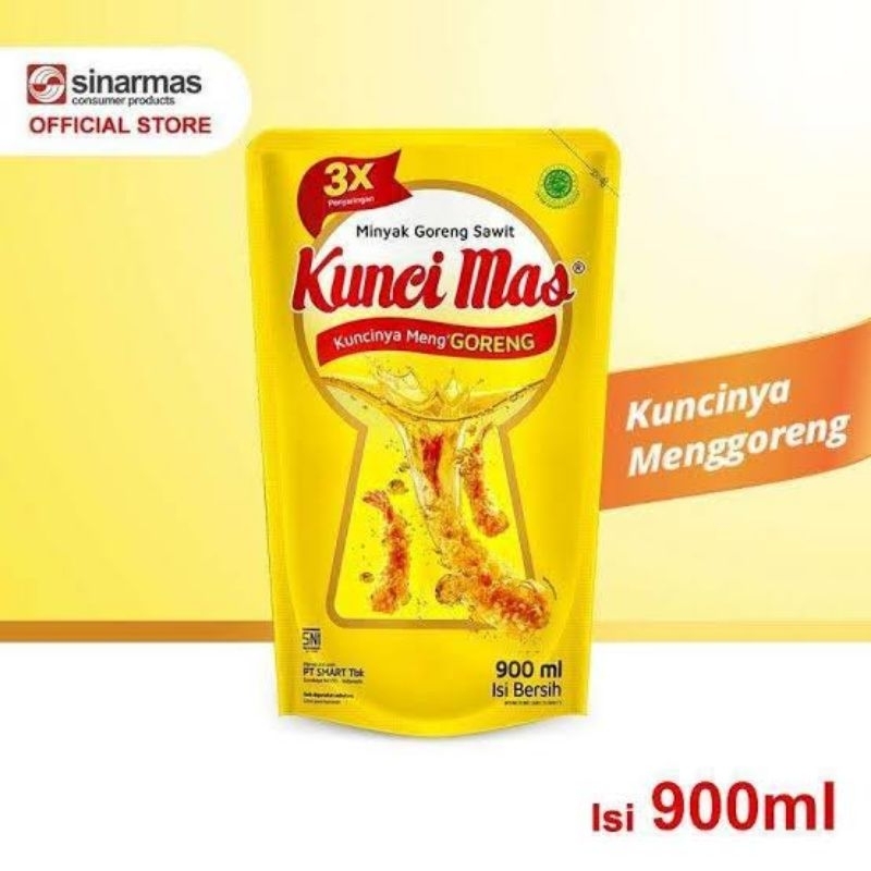 

MINYAK GORENG KUNCI MAS REFILL NETTO 900 ML