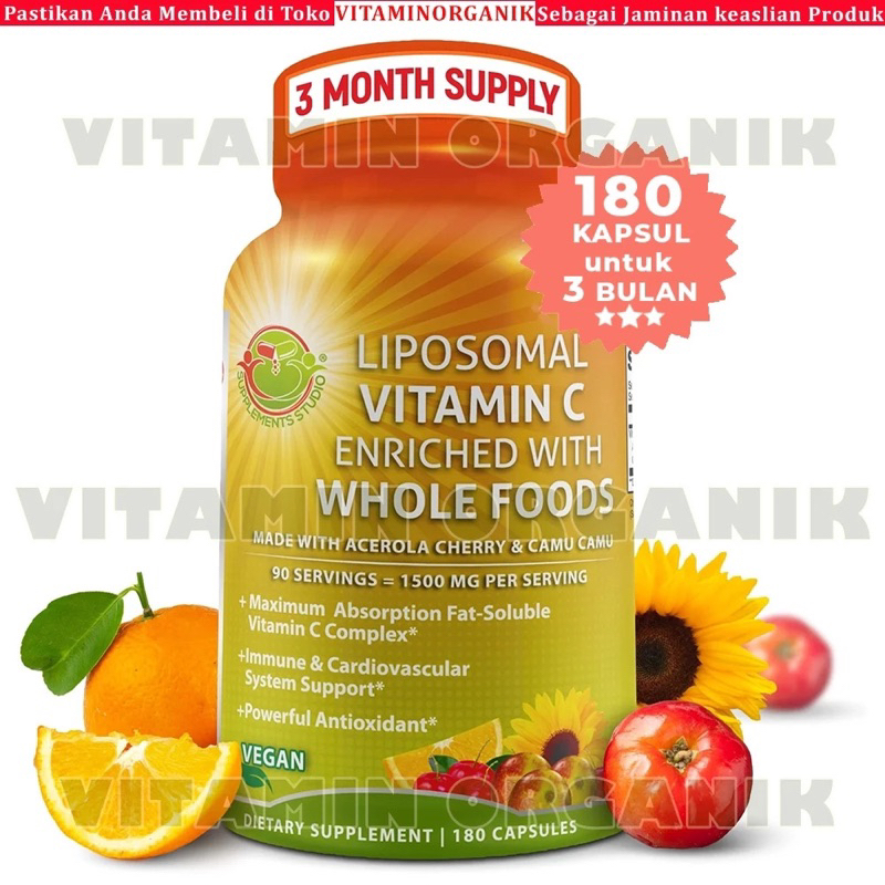 

Liposomal Vitamin C 1500mg + ORGANIC WholeFoods Supplements Studio USA