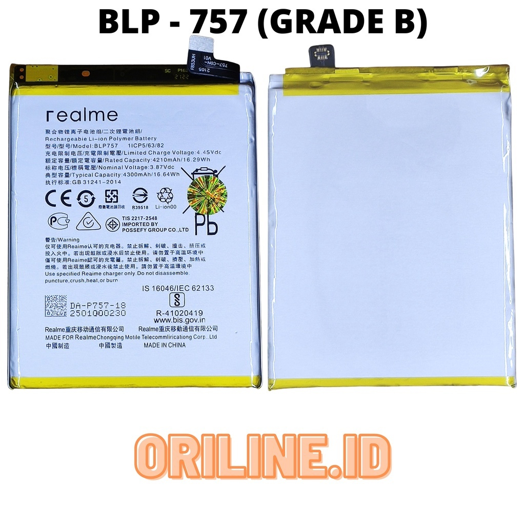 BATERAI BLP 757 BLP-757 REALME 6 / 6PRO BATT BATRE BATTERY ORI B