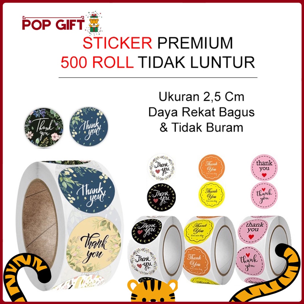 

PG Stiker Label Roll Thank You 500 Pcs 2,5 CM / Stiker Label Terima Kasih Cocok Untuk Usaha Makanan