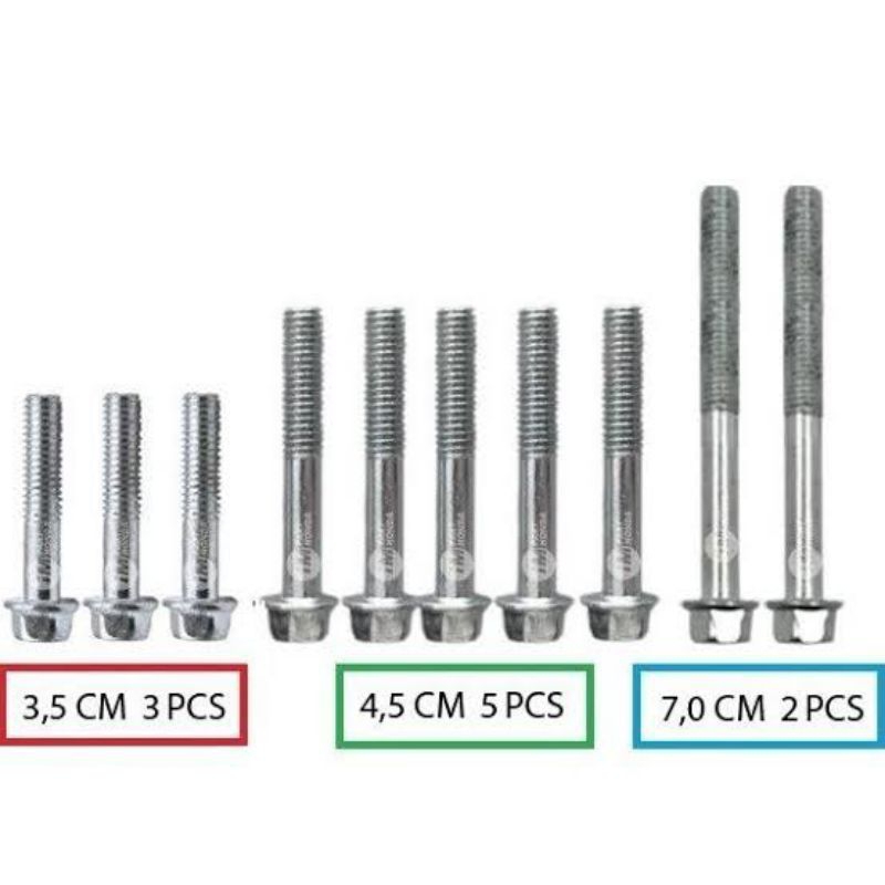 10 Pcs Baut Blok Mesin Vario 125 150 LED