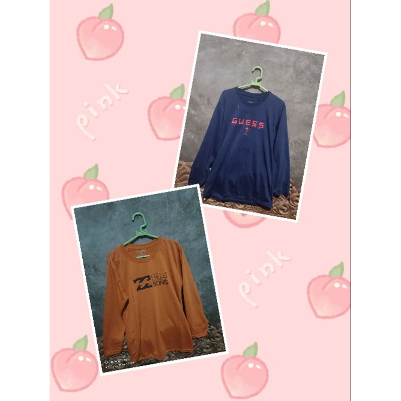 preloved kaos lengan panjang Billa bong & guess (COD)