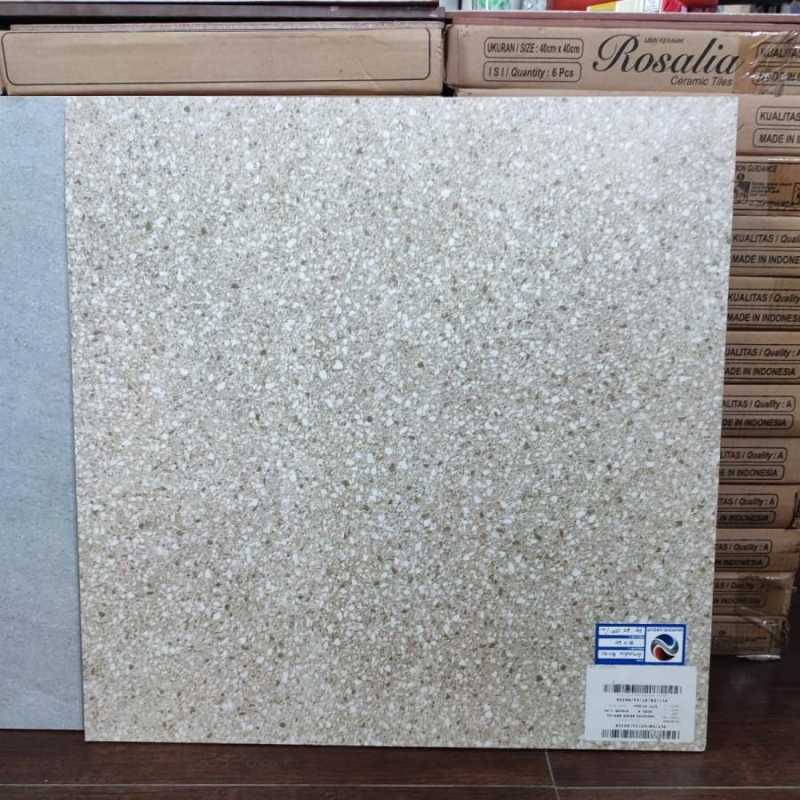 GRANIT LANTAI TERAS / GARASI PERMUKAAN KASAR UKURAN 60X60 | ARNA ARCADIA BEIGE 60X60