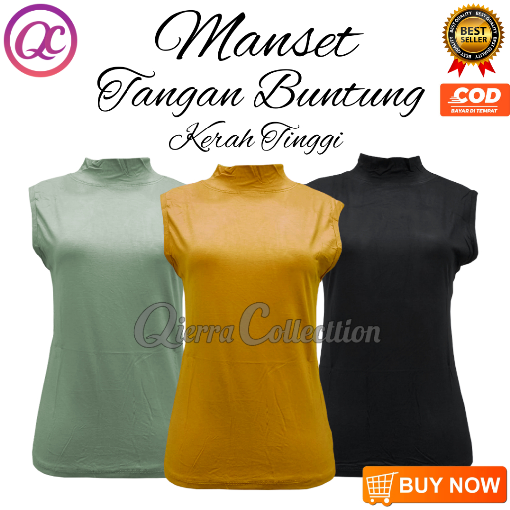 Manset Yukensi Spandek Rayon Premium Adem Mangset Tanpa Lengan Wanita Inner Koas Buntung Perempuan M