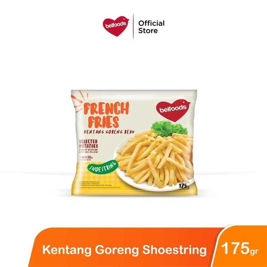 

BELFOODS Kentang Goreng Shoestring 175gr SAMEDAY INSTANT ONLY