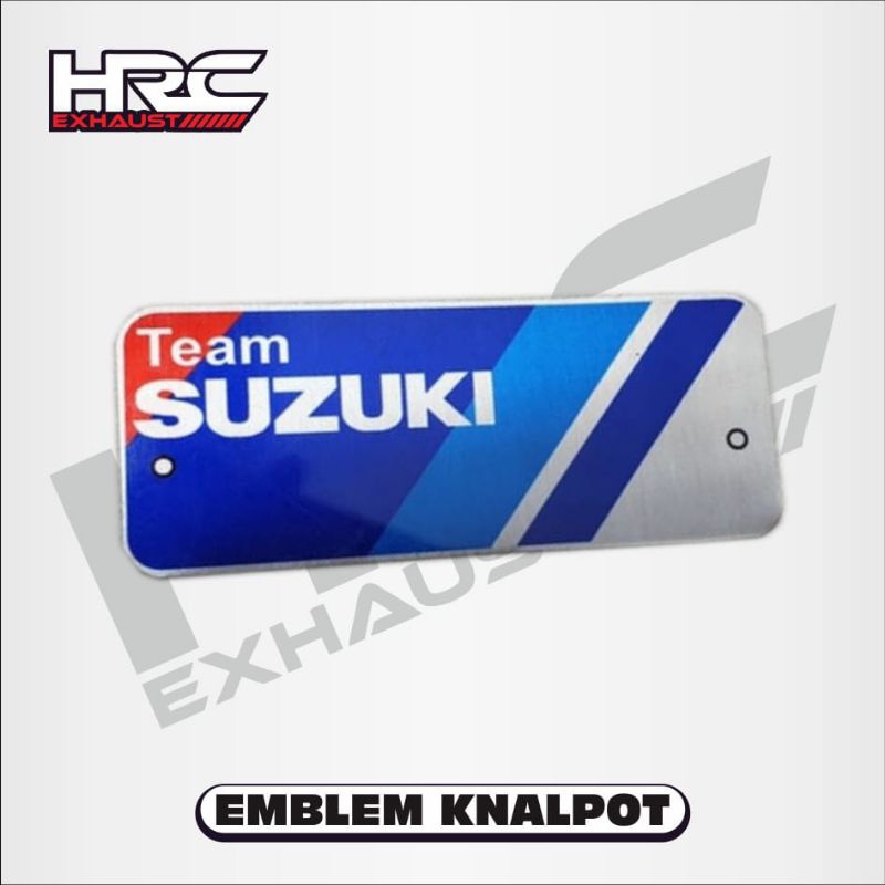 Emblem Knalpot Racing Merk TEAM SUZUKI