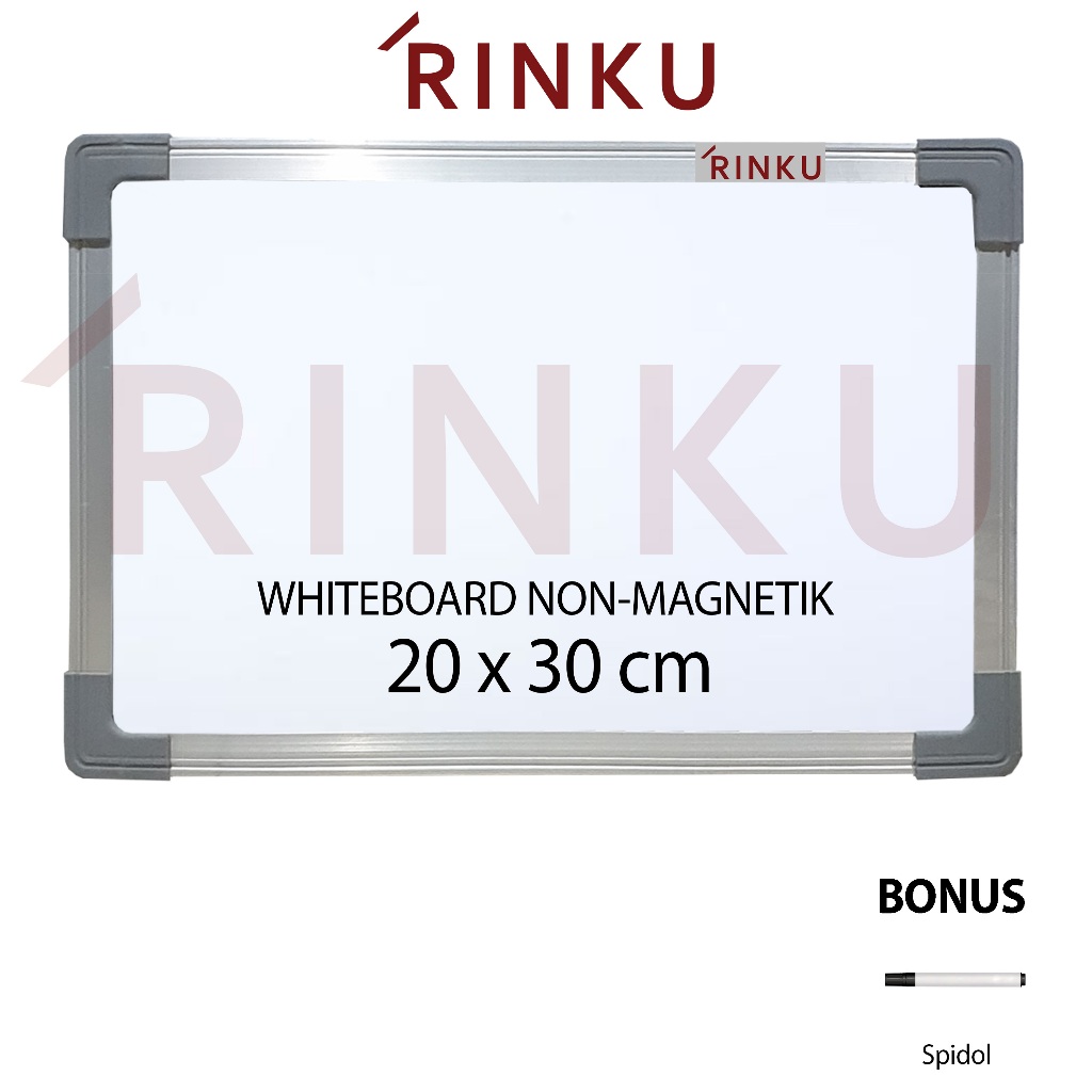 

Papan Tulis Whiteboard Gantung Non Magnetik Rinku 20x30 cm