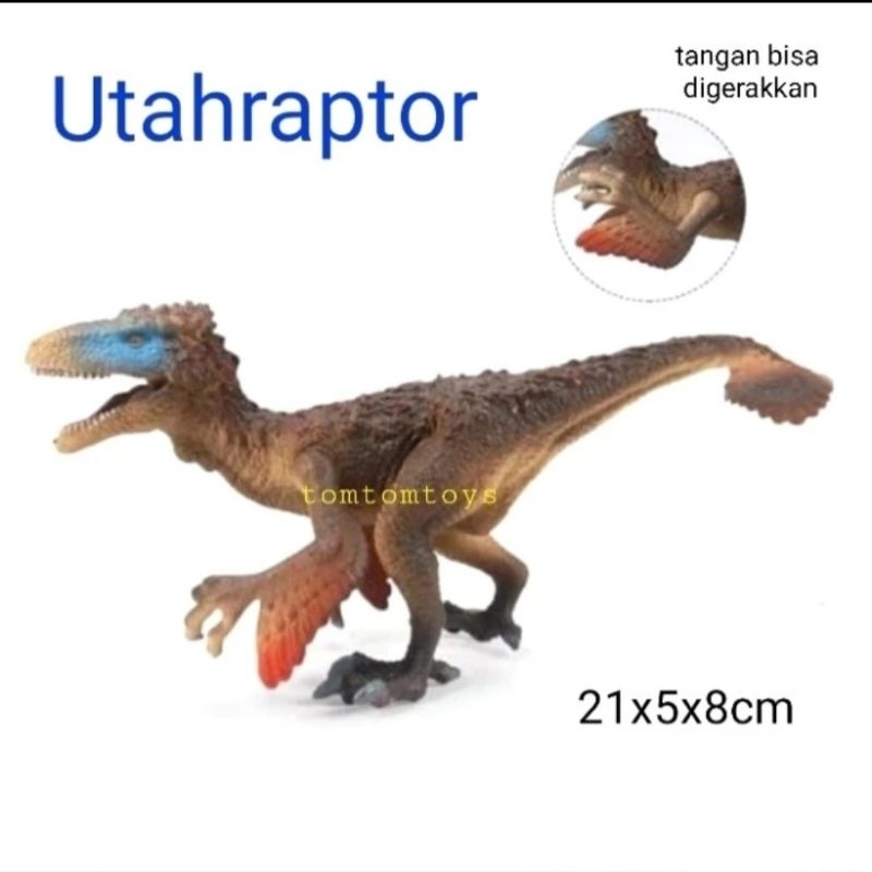 UTAH RAPTOR Action Figure Dinosaur Hard Rubber