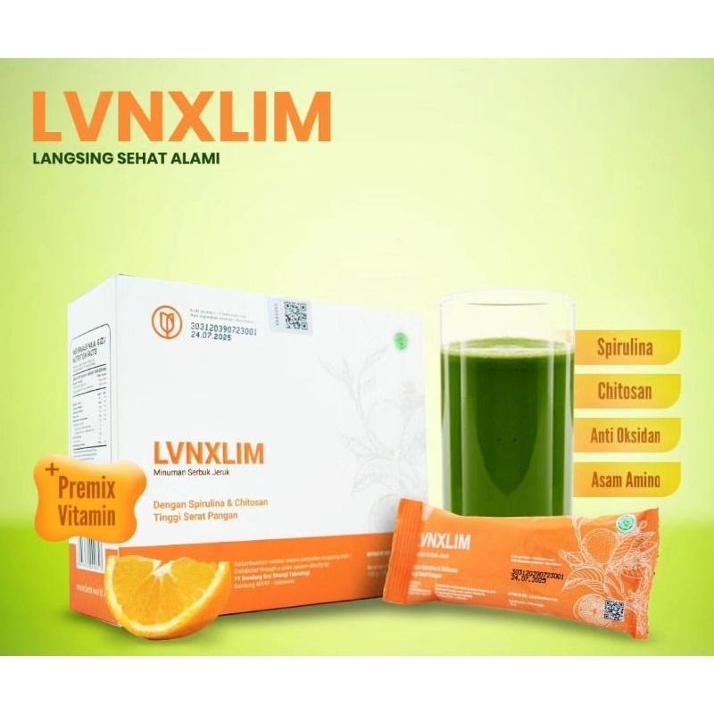 

LVNXLIM PELANGSING MINUMAN SERBUK RASA JERUK ORIGINAL KEMASAN TERBARU 1 BOX ISI 10 SACHET