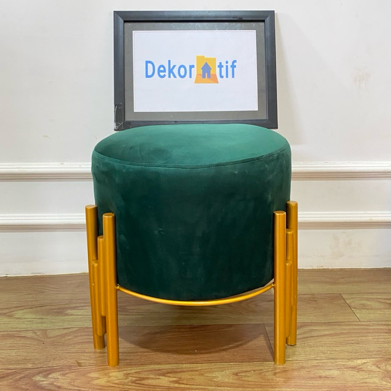 DANU STOOL SOFA AESTHETIC  SOFA CANTIK STOOL MURAH SOFA BULAT KAKI BESI