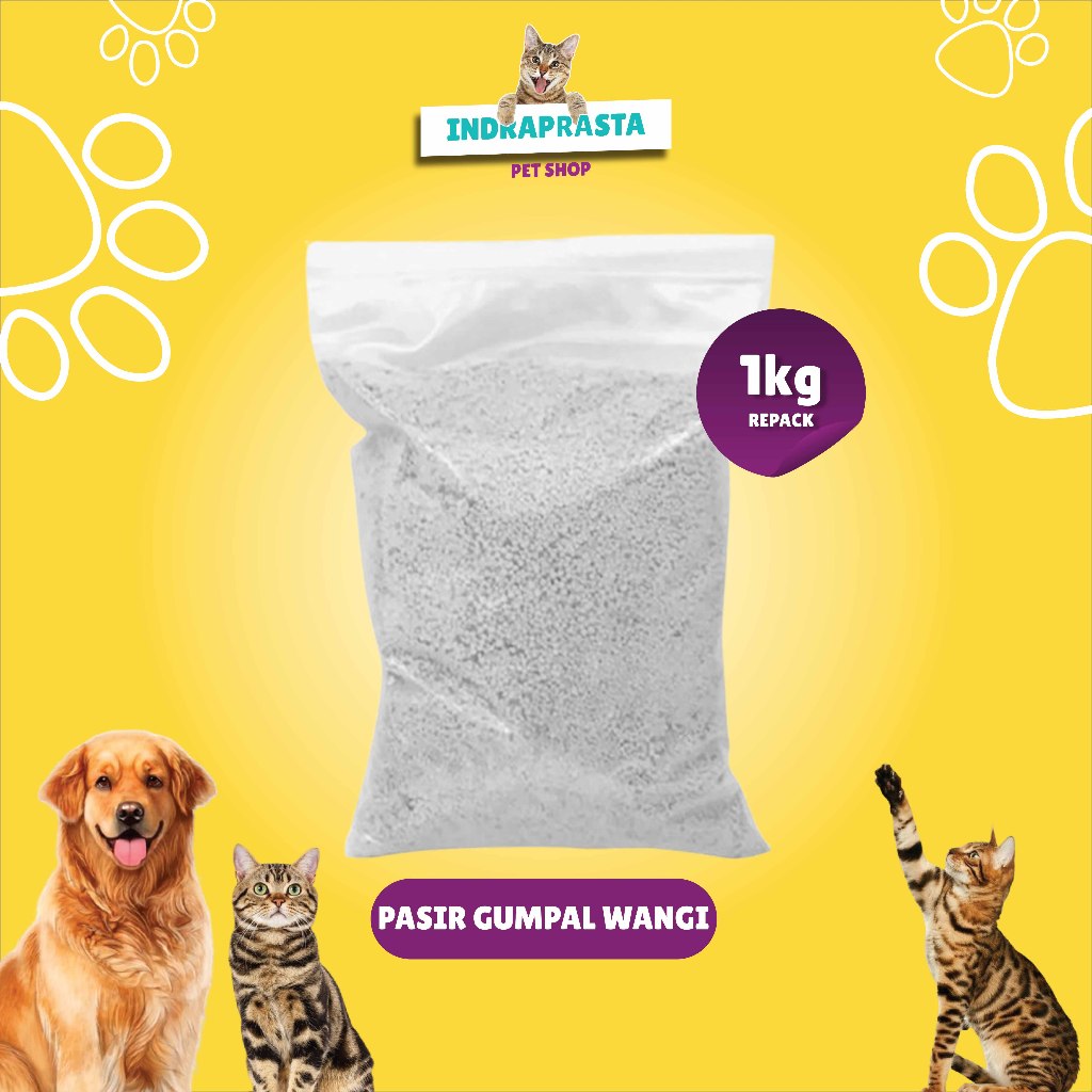 PASIR GUMPAL 1KG WANGI PASIR KUCING GUMPAL WANGI