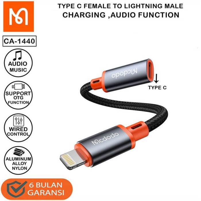 MCDODO CA-1440 Converter USB Type C Female to Lightning Male Iphone - CA 1440