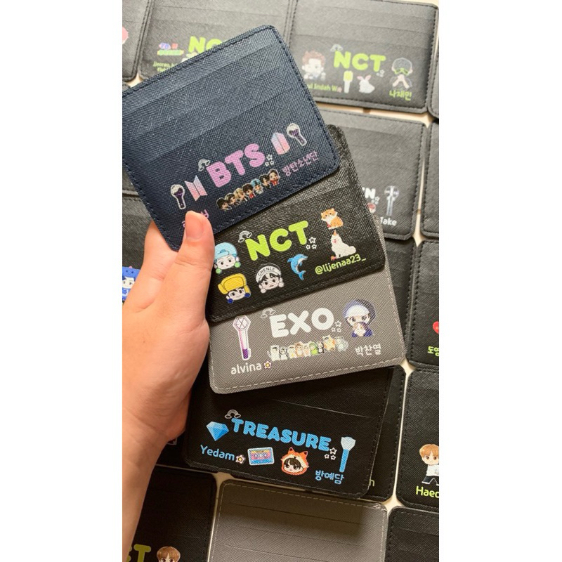 Dompet Mini & Card Holder Wallet Kpop NCT Exo Treasure Txt Aespa Enhypen Seventeen Aespa