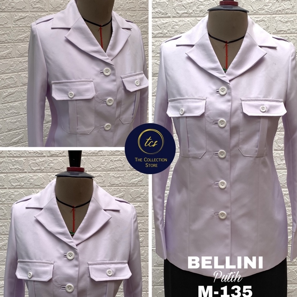 SALEE BLAZER BELLAGIO SERAGAM PUTIH PNS DINAS BLAZER GURU JAS PUTIH