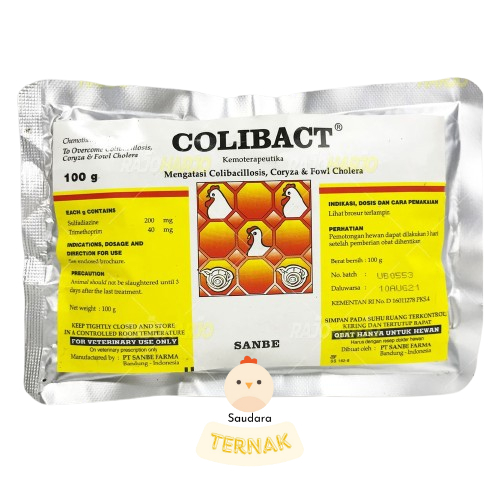 Colibact 100 gram Obat Serbuk Ayam Snot Kolera CRD Sanbe