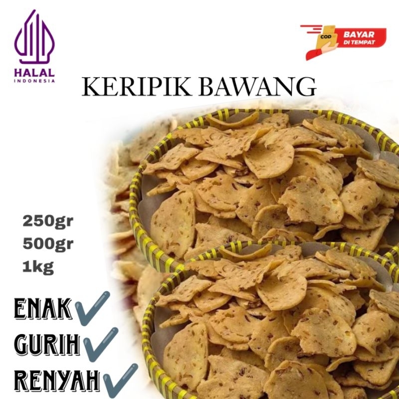 

Makanan Ringan Keripik Bawang Khas Bogor Gurih Maknyusss