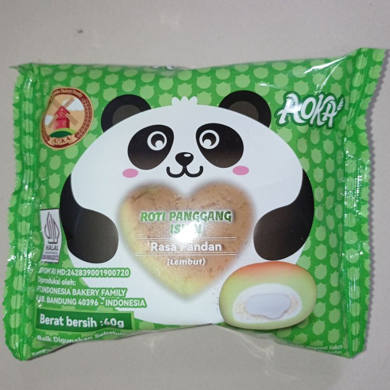 

Aoka Roti Panggang Isian Rasa Pandan 60gr