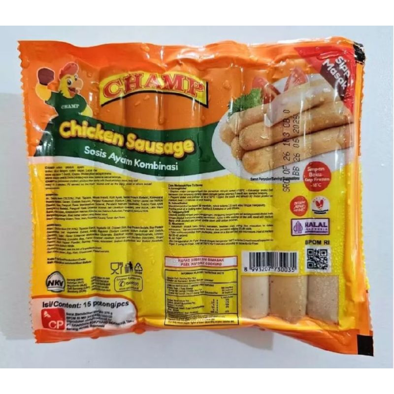 

Sosis Champ Isi 15pcs 375gr