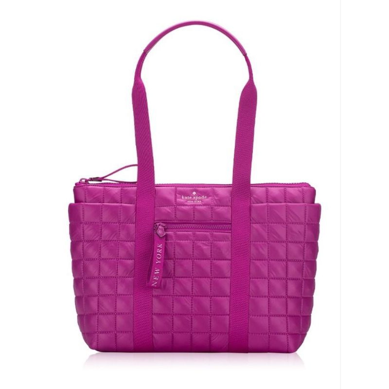 Kate Spade Camden Tote Quilted Nylon Small Blackberry