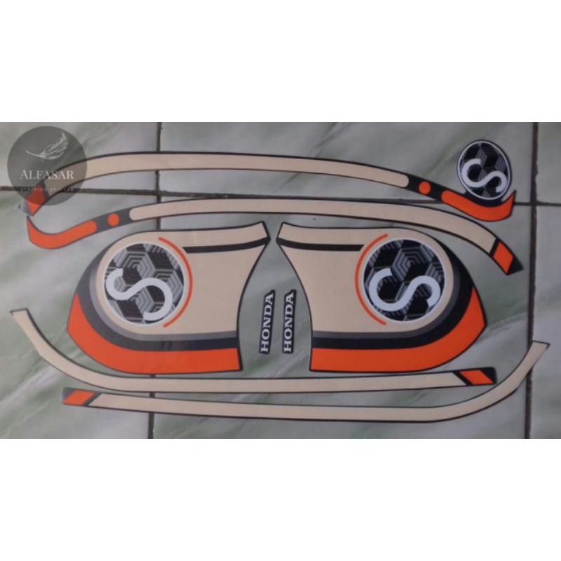 STICKER strioing HONDA SCOOPY 2021 Biru Dongker