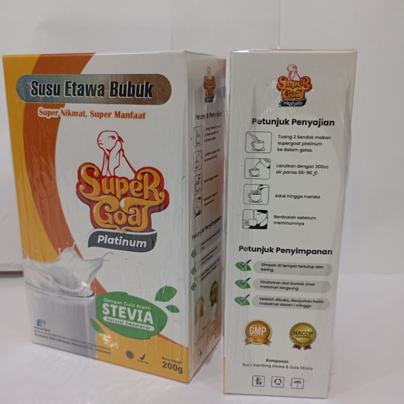 

SUSU ETAWA SUPER GOAT PLATINUM WITH STEVIA 200 GRAM