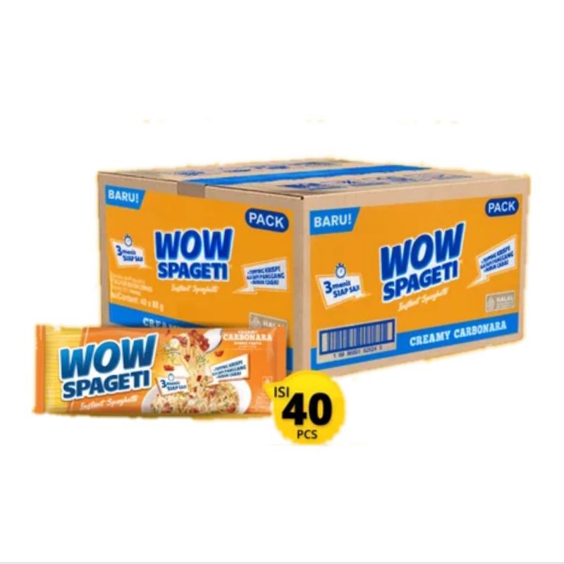 

Wow Spageti Creamy Carbonara Instan ( 1 Dus / 40 Pcs )