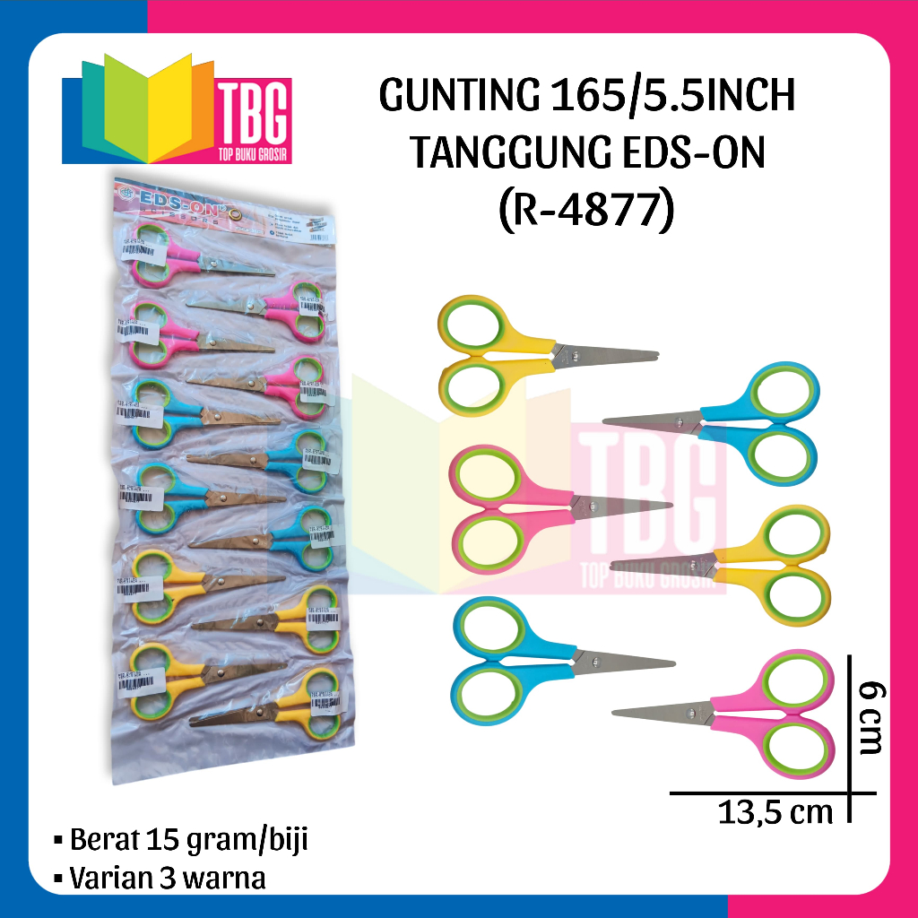 

1 PCS GUNTING 165/5.5INCH TANGGUNG EDS-ON / GUNTING TANGGUNG / PEMOTONG KERTAS / ALAT PEMOTONG (R-4877)