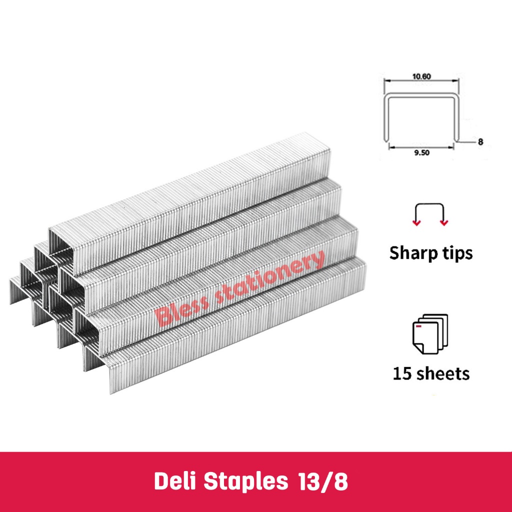 

Isi staples tembak 13/8 DELI refill gun tacker isi stapler jok motor isi tacker staple wire