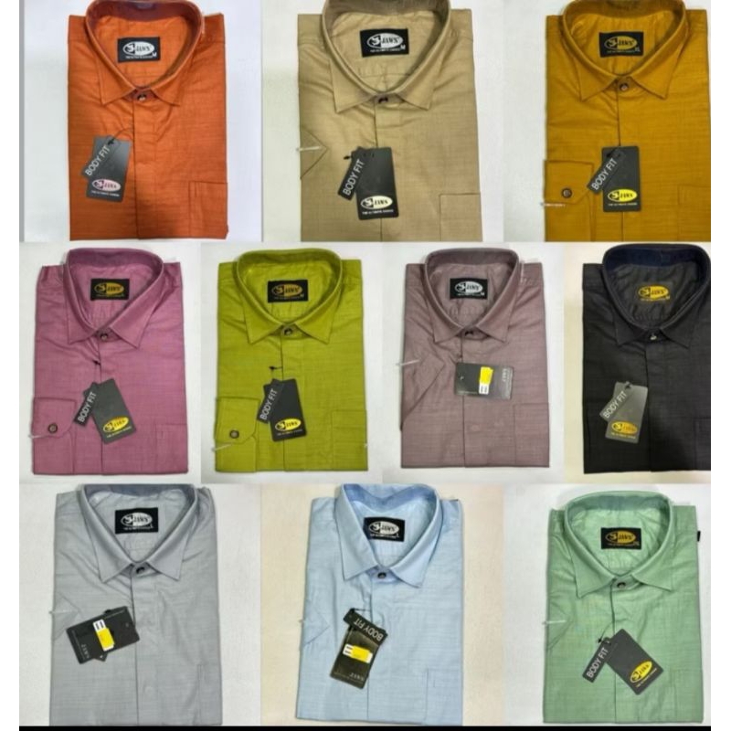 Kemeja pria polos katun   JONILO body fit