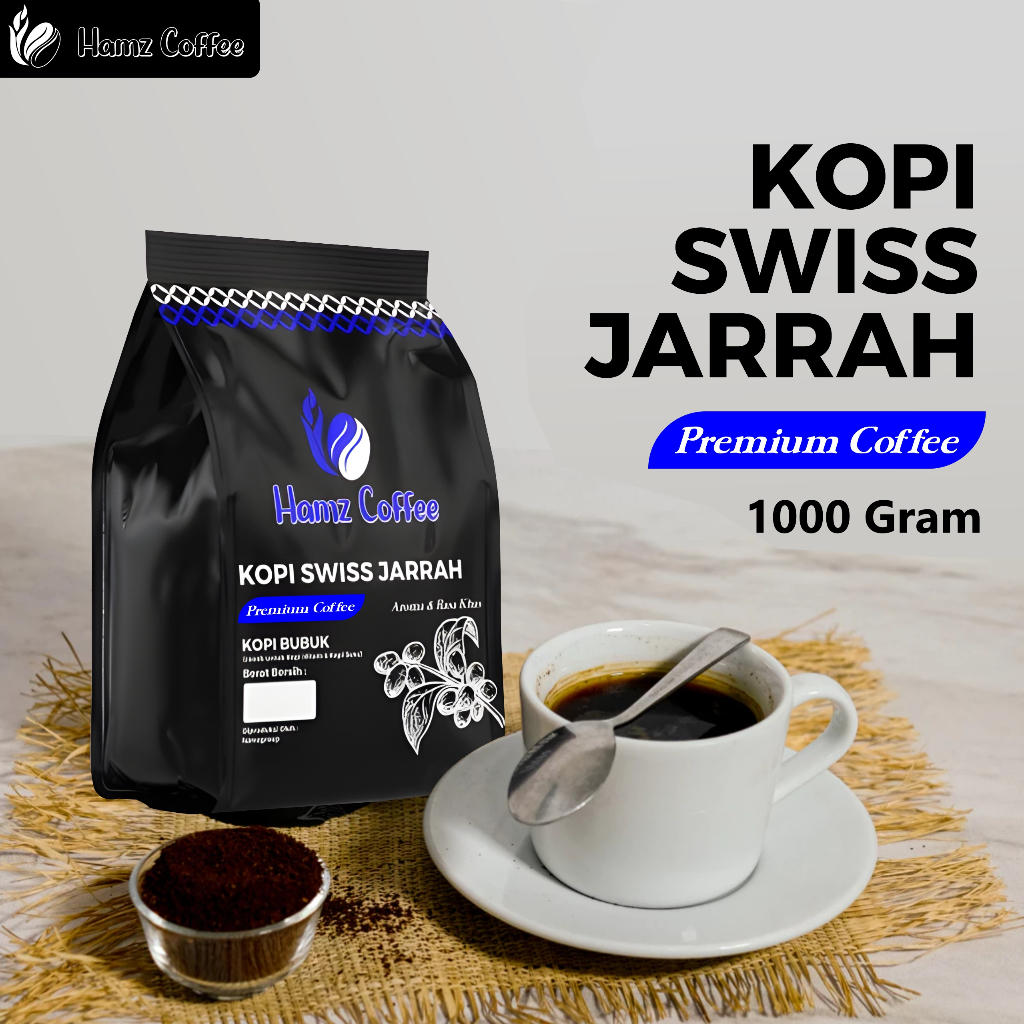 

Hamz Coffee - kopi bubuk swiss jarrah 1000gr