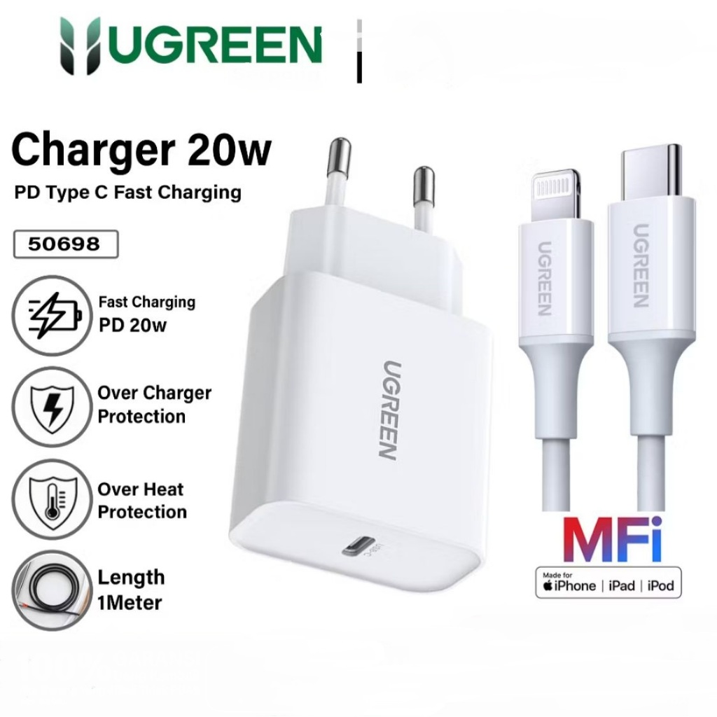 UGREEN - CHARGER UGREEN IPHONE PD 20W